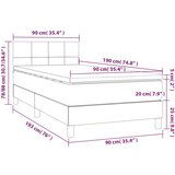  Krevet box spring s madracem LED tamnosivi 90x190 cm tkanina | shoptok.hr