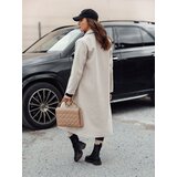 DStreet Płaszcz damski oversize MANTOVA długi jasnobeżowy | shoptok.hr