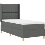  Krevet s opruga kutije Tamno siva 90 x 200 cm tkanina | shoptok.hr
