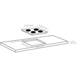 vidaXL indukcijska ploča za kuhanje 4 plamenika staklena 77 cm 7000 w | shoptok.hr
