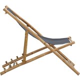  Ležaljka od bambusa i platna tamnosiva | shoptok.hr