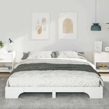 Krevetna konstrukcija Bijelo 160 x 220 cm Čvrsto borovo drvo | Eponuda.com