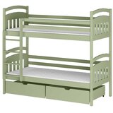 Molarem Home Drveni dječji krevet na kat Gabi s ladicom - olive - 180x80 cm - Madrac PE pjena 8 cm-spužvasti madrac | shoptok.hr
