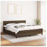  Krevet s oprugama i madracem tamnosmeđi 160x200 cm tkanina | shoptok.hr