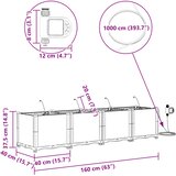  Vrtna saksija 4 pcs Sivi 160 x 40 x 37,5 cm Plastika | Eponuda.com