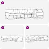  Set vanjskih sofa 5 kom. Prirodna i svjetlosiva | shoptok.hr