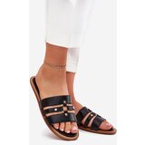 Boto Flat Women's Sandals With Gold Detail Black Noroti | ePonuda.com