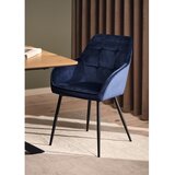 Unique Furniture Tamno plave baršunaste blagovaonske stolice u setu s naslonima za ruke 2 kom Nolan Square – | shoptok.hr