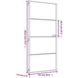 Sobna vrata tanka zlatna 93x201 5 cm kaljeno staklo i aluminij | shoptok.hr