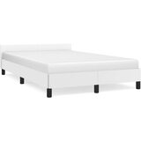  Okvir kreveta s uzglavljem bijeli 120 x 190 cm od umjetne kože | shoptok.hr