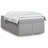  Krevet s oprugama i madrac svjetlosivi 120 x 200cm od tkanine | shoptok.hr