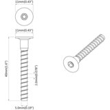 Vijak 2 pcs Cinkom premazano 5 x 40 mm Željezo | shoptok.hr