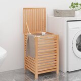 vidaXL Košara za rublje 45 x 45 x 65 cm od masivnog drva oraha cijene
