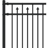  Spike Fence Črna 200 x 130 cm Prašno lakirano jeklo, (5000157958) | Shoptok.si