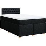  Krevet s oprugama i madracem crni 120 x 200cm od tkanine | shoptok.hr