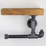 Woody Fashion Boruraf063 WalnutBlack Pipe Shelf | ePonuda.com