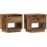  Noćni ormarići 2 kom boja betona 40x35x50 cm konstruirano drvo | shoptok.hr