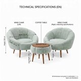 Atelier Del Sofa fotelje i klub stočić lida wellsoft green | Eponuda.com