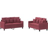  2-dijelni set sofa s jastucima crvena boja vina od tkanine | shoptok.hr
