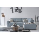 MID.YOU KOTNA SEDEŽNA GARNITURA, rebrasti žamet svetlo siva | Shoptok.si