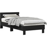  Krevetna konstrukcija s uzglavljem Crni hrast 203 x 95 x 70 cm | shoptok.hr