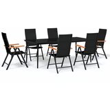  7-dijelni vrtni blagovaonski set crni | shoptok.hr