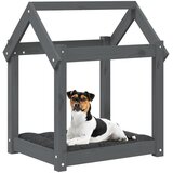 Krevet za pse sivi 61 x 50 x 70 cm od masivne borovine | Eponuda.com