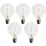 LUEDD Komplet 5 E27 zatemljiva LED spiralna žarnica G95 4W 270lm 2200K Cene