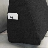  Jastuk za leđa Crna 45 x 20 x 35 cm tkanina | shoptok.hr