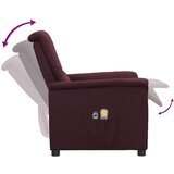  Električni masažni naslonjač od tkanine ljubičasti | shoptok.hr