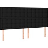  box spring s madracem LED crni 160x200 cm od tkanine | shoptok.hr