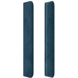  Uzglavlje s ušima tamnoplavo 147x16x118/128 cm baršunasto | shoptok.hr