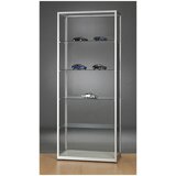  Vitrina, višina 1984 mm, brez osvetlitve, ŠxG 800 x 400 mm, pravokotna, srebrna | Shoptok.si