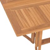 Vrtni set za objed 7 pcs Smeđa Čvrsto teak drvo | shoptok.hr