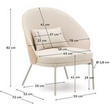 Kave Home Bež fotelj iz šenilje Eamy – | Shoptok.si