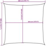  Jedro za zaštitu od sunca 160 g/m² crno 3,6 x 3,6 m HDPE | shoptok.hr