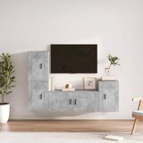  4-dijelni set TV ormarića siva boja betona drveni | shoptok.hr