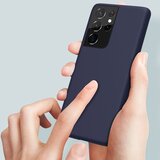 Nillkin Flex Pure Pro tekoči silikonski ovitek za Samsung Galaxy S21 Ultra 5G moder | Shoptok.si