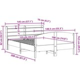  Okvir kreveta bez madraca voštano smeđi 135x190 cm od borovine | shoptok.hr