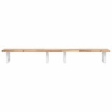  Zidna polica za umivaonik od čelika i masivnog bagremovog drva Smeđa 160 x 40 x 2 cm | Shoptok.si