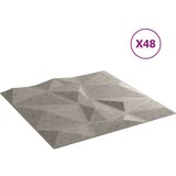  Zidni paneli 48 kom sivi 50 x 50 cm EPS 12 m² uzorak dijamanta | shoptok.hr