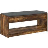  Haldna klop z blazino s polico Dimljeni oreh 103 x 38 x 45 cm, (5000155650) | Shoptok.si