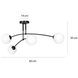  Luster na štapu PREGOS 4xE14/10W/230V crni | Eponuda.com