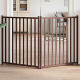 vidaXL Vrata za pse zložljiva 2 panela rjava 160 cm topolovina | Shoptok.si