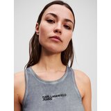 Karl Lagerfeld jeans Top siva / crna | shoptok.hr
