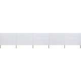 The Living Store 5-panelni vetrobran tkanina 600x120 cm peščeno bel - Vetrobran, (21750453) | Shoptok.si