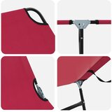  Sklopiva ležaljka za sunčanje 2 pcs Crvena 188 x 57 x 86,5 cm | shoptok.hr
