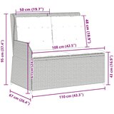  Vrtna klupa Crna poliratan | shoptok.hr