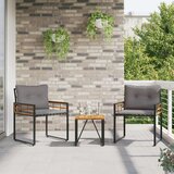  Set vanjskog namještaja s jastukom 3 pcs Svijetlo siva | shoptok.hr