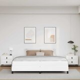  Krevetna konstrukcija Čista bijela 200 x 200 cm tkanina | Eponuda.com